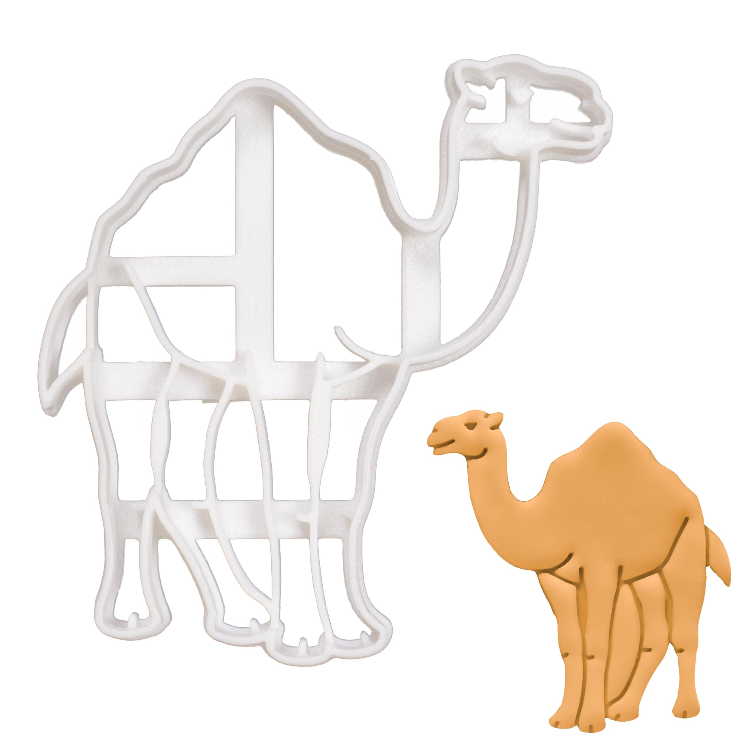 BAKERLOGY Camel Cookie Cutter - Detailed Biscuit Cutter Design for Baking and Crafts, Ideal on Fondant, Dough, Clay