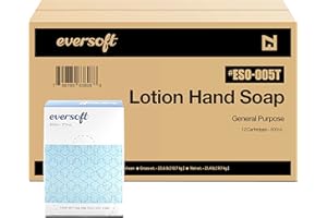 EZPULL EZbrnd Eversoft General Purpose Lotion Hand Soap Refill, Bag-in-Box, 800ml (27 oz) x 12 pk, ESO-005T (9106-12)
