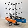 Teal Triangle Freestanding Kayak Storage Rack - Storage Rack for 8 Kayaks or Canoes - Premium Kayak Stand for Outdoor and Indoor - Adjustable Kayak Holder and Canoe Storage Stand