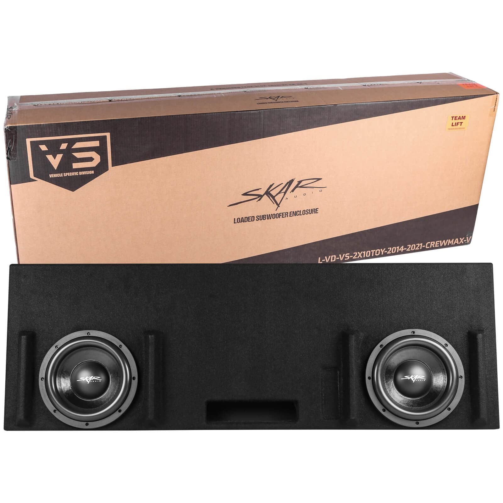 Photo 1 of ***MAJOR DAMAGE*** Skar Audio Dual 10" Loaded Ported Subwoofer Enclosure Compatible with 2014-2021 Toyota Tundra Crew Max Cab Trucks