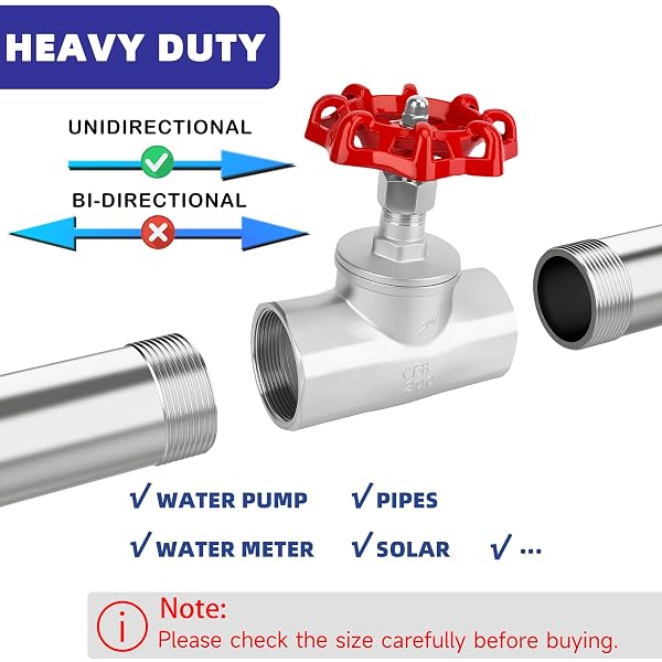 2-1/2″ NPT STAINLESS STEEL B-TYPE GLOBE VALVE, ACCURATELY ADJUST FLOW RATE HEAVY DUTY THREADED MANUAL ROTARY SLUICE SHUT-OFF VALVE FOR WATER, OIL, GAS, INDUSTRIAL PIPING, HVAC SYSTEMS (2-1/2″, DN65)