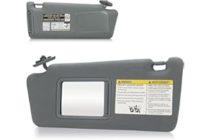 Left Driver Side Sun Visor for Toyota Tacoma 2005 2006 2007 2008 2009 2010 2011 2012, Without Light Replace for 74320-04181-E