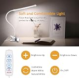 Akynite 8W USB Clip On LED Desk Light, 3 Color Temp, 10 Brightness Levels, view 6