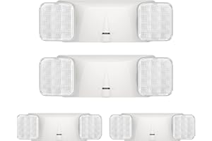 SPECTSUN LIGHTING SPECTSUN 4 Packs Emergency Lights, Adjustable Square Head Emergency Led Exit Light with Battery Backup-UL Listed Emergency Light/Emergency Light Fixture/Emergency Exit Sign/Emergency Light Remote