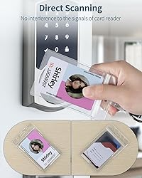 Uniclife 12 Pack Vertical ID Card Badge Holder