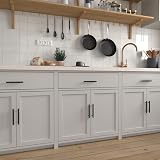 LONTAN 10 Pack Black Kitchen Cupboard Handles 128mm Hole Center 170mm view 5
