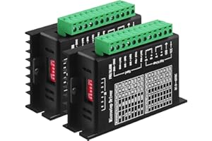 BEFFKKIP Stepper Motor Driver,Upgraded Version TB6600 Stepper Driver,4A 9-42V 32 Subdivision for Nema 17/23 Stepper Motor Single Axis Hybrid CNC Controller for CNC/42 57 86 Stepper Motor