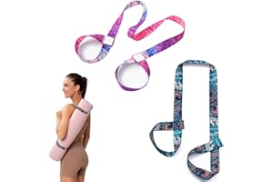 Yoga Mat Strap - Adjustable Durable Yoga Mat Carrier & Stretching Strap 3.8cm x 175cm, Durable, Soft, and Versatile - Ideal f