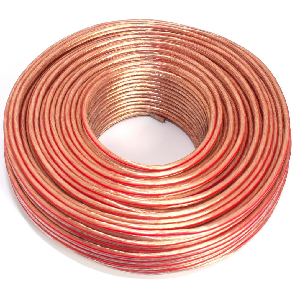 Speaker Cable 2 x 2.50 mm² 50 m Transparent CCA Audio Cable Speaker Cable