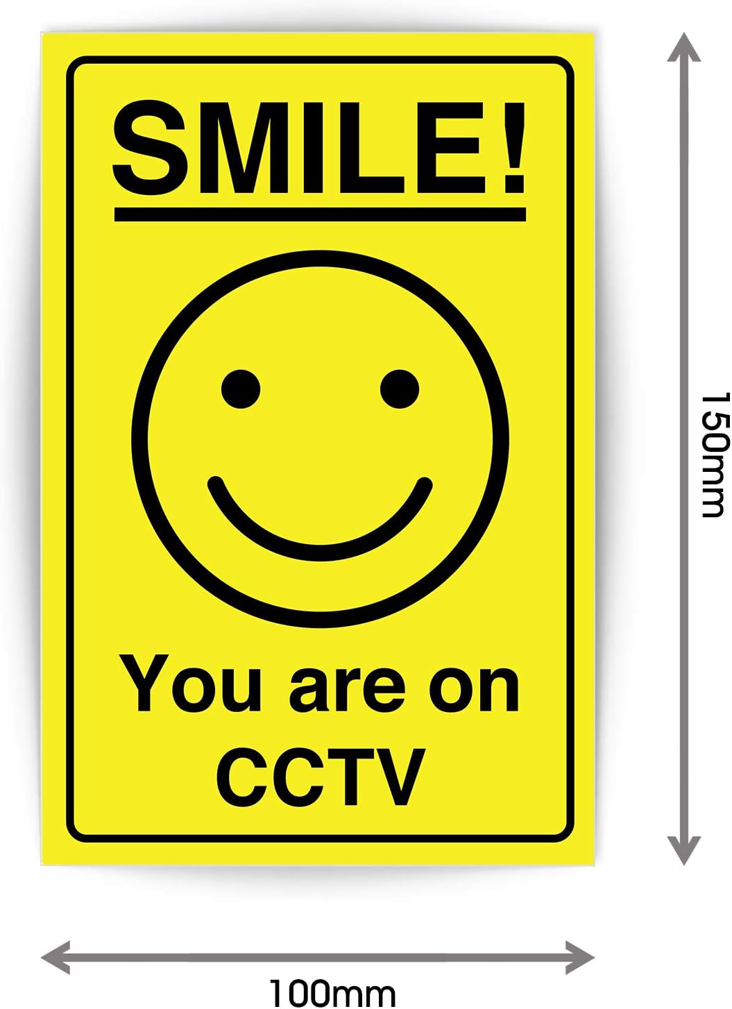 Pack of 5 Smile You Are On Camera Stickers Self Adhesive Waterproof Vinyl CCTV Stickers Outdoor 150mmx100mm V1122 - Image 4
