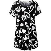 LARACE Plus Size Tops for Women Short Sleeve Shirts Casual Summer Clothes Round Neck Tunics for Leggings