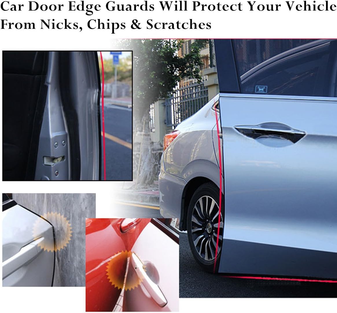 Door Edge Guard/Protected Lining/Trim Molding fits most cars,Car Door Edge Guards Trim Rubber Seal Protector Guard Strip Car Protection Door Edge fits most cars(16Ft Clean,No Glue Required): Automotive