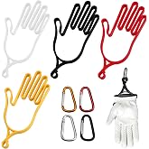 Gabrella 4 Pcs Golf Glove Holde with Keychain, Glove Shaper Stretcher Hanger Keeper for Golf Bag, Prevent Wrinkles &amp; Odor, Universal Gloves Support Frame Fit for Hand Golfs, Baseball, Cycling Gloves
