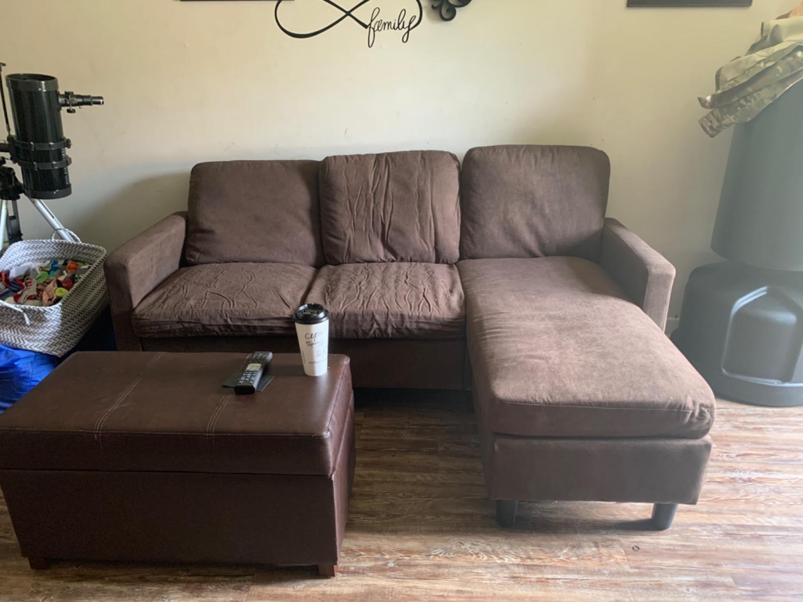 37/mo Finance Shintenchi Convertible Sectional Sofa Couch, Modern