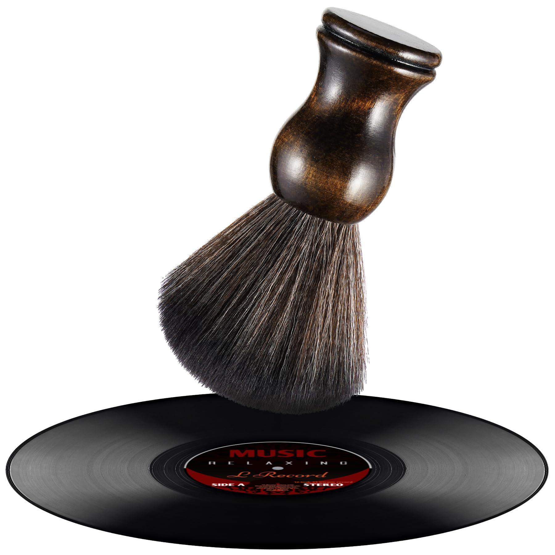 Photo 1 of NiHome Vinyl Record Cleaning Brush, Anti-Static Soft LP Record Cleaner, Vinyl Dust Remover Brush with Ultra-Fine Fiber Bristles, Safe for Vinyl LP CD Album, Retro Design with Beech Wood Handle (Small)