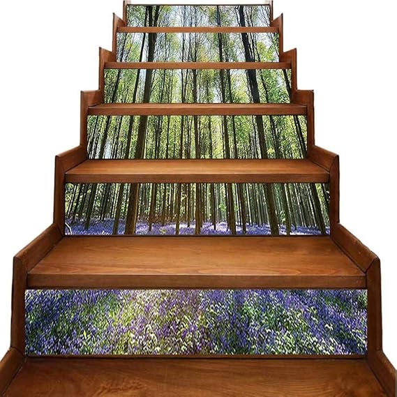 DIY Stairs Decal Bluebells Wepham Woods L Scape Flowers Rural