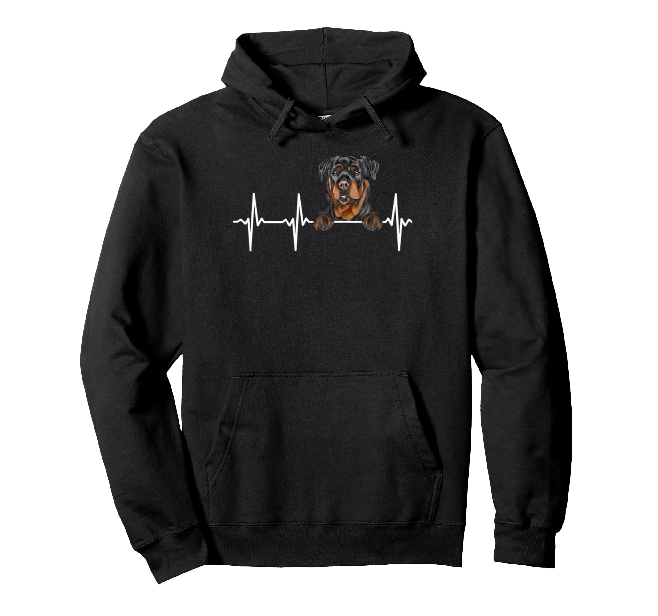 Funny Dog Heartbeat For Rottweiler Lovers Pullover Hoodie