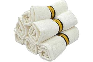 Organic Bamboo Baby Washcloths (6-Pack), Ultra Soft & Thick, Highly Absorbent,Safe for Newborn Sensitive Skin, Reusable Baby 