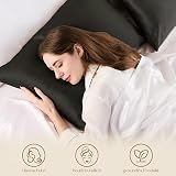 ZIMASILK 100% Mulberry Silk Pillowcase 19 Momme 40x80 cm Black view 4