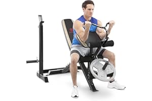 Marcy Olympic Weight Bench with Preacher Curl Pad and Leg Developer for Full-Body Workout