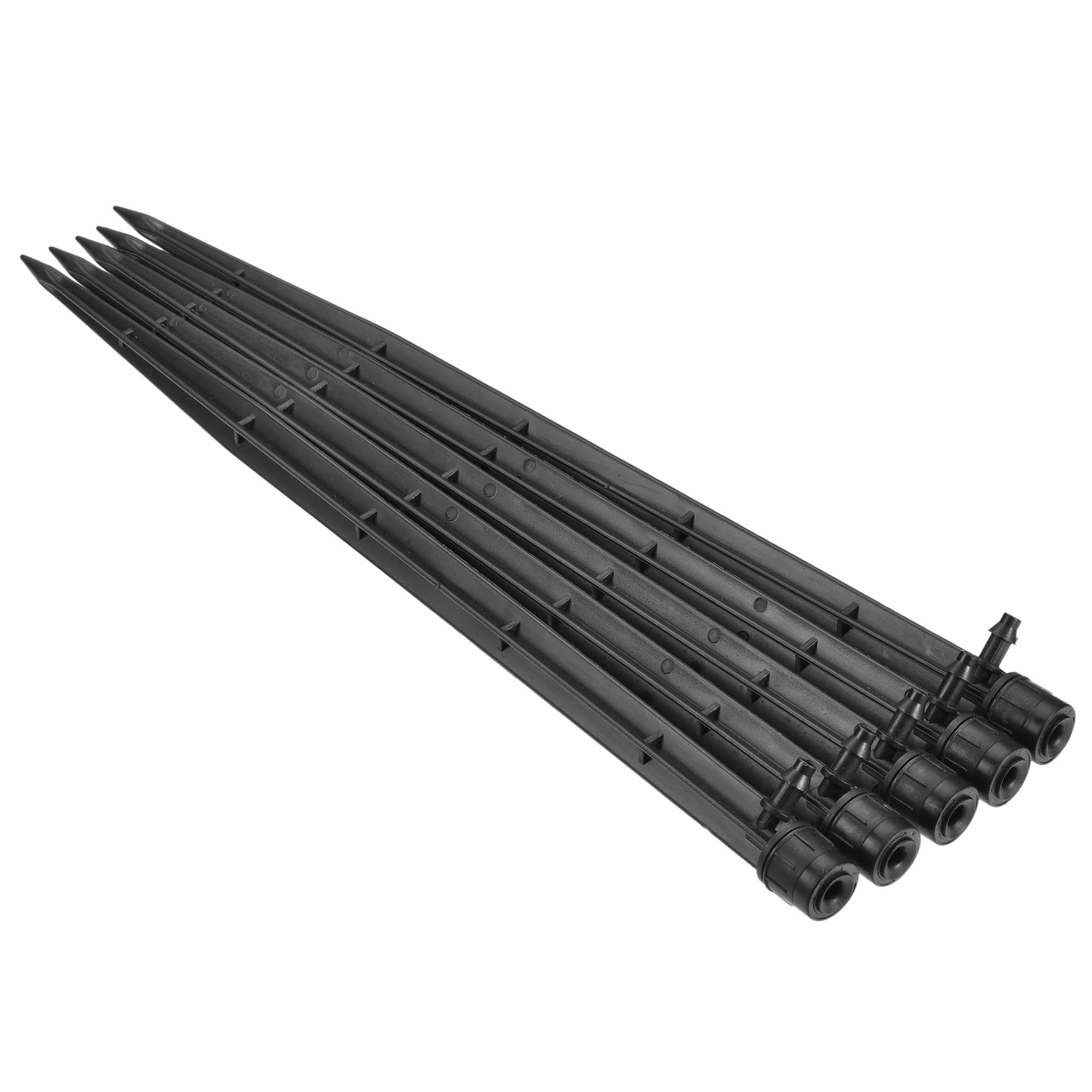 M METERXITY 5 Pack Drip Emitters - Garden Lawn 360 Degree Irrigation Dripper Sprinklers with Stakes Apply to Watering System (275mm Black)