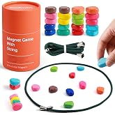 ESENHARBER Magnet Game with String, 20 Colorful Magnet Stones for Family and Party, Magnetic Chess Game