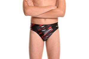 FLOW SWIM GEAR Flow Splice Swim Briefs - Boys Brief Style Swimsuit for Swimming Practice and Competition in Suit Size 21 to 32