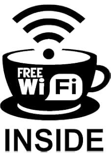 Wifi Free Sticker Decal Internet Sign Cafe, Bar, Club, Office ...