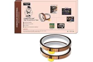 cubefeller® Heat Resistant Tape | 10mm x 33m(108ft) | 2 Rolls | Sublimation Tape,Heat Tape for Sublimation,Heat Press Tape,Thermal Tape,Sublimation Heat Tape,Heat Resistant Tape for Sublimation