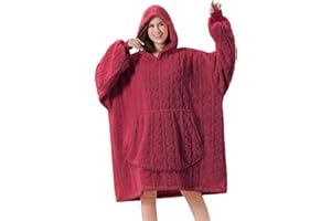FestiCorp Oversized Blanket Hoodie for Adults - Extra Long Wearable Sweatshirt with Giant Sleeve, Hood and Pocket