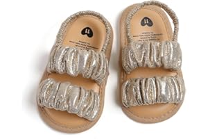 QWZban Infant Baby Boys Girls Summer Sandals Party Wedding Dress Flats Shoes Newborn Crib Shoes First Walkers Prewalkers 0-18 months