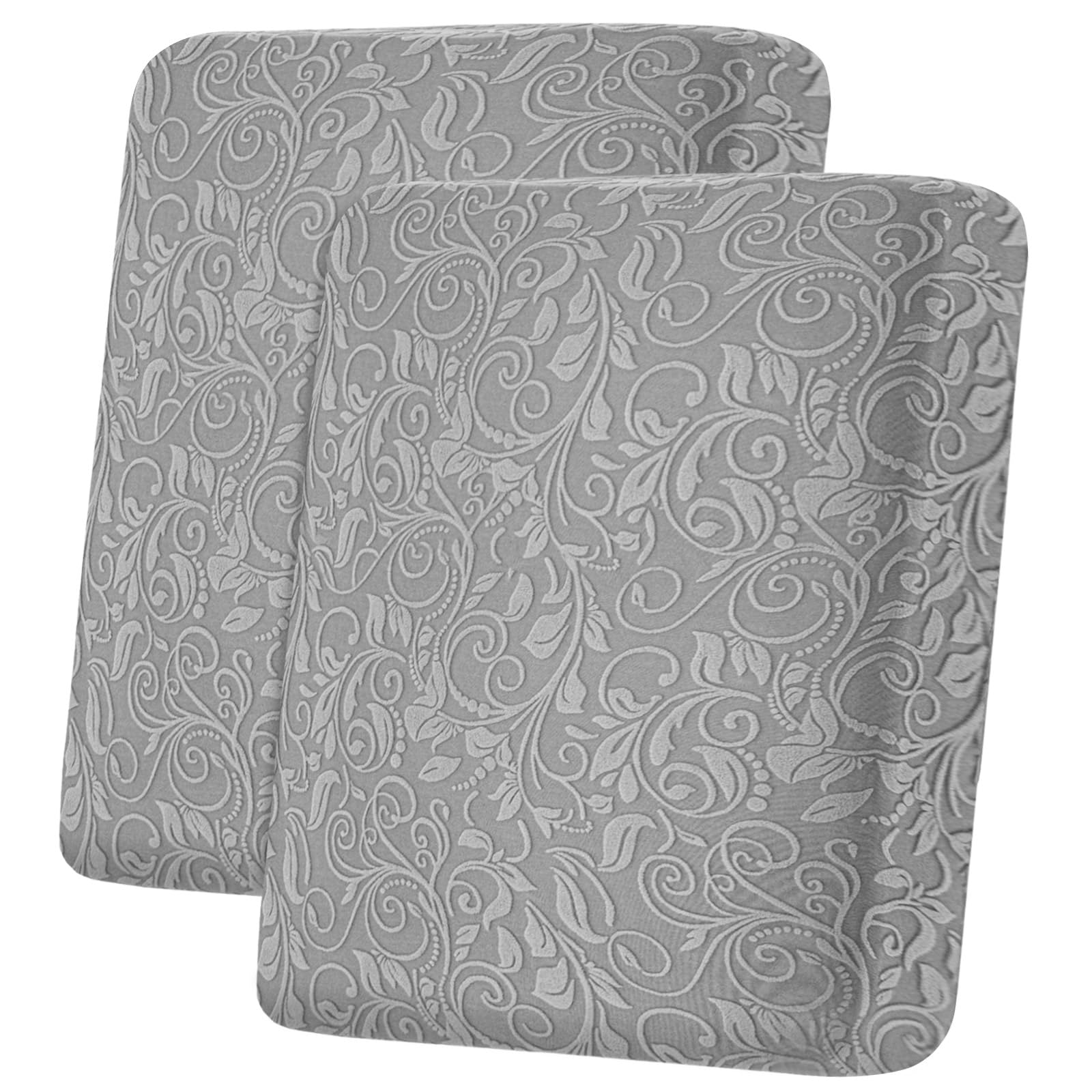 BTTO Stretch Couch Cushion Covers, Sofa Seat Covers, Fitted Sheets for Couch, Jacquard Furniture Slipcovers for Kids & Pets (1 Seater * 2, Light Gray)