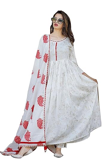 off white anarkali kurta