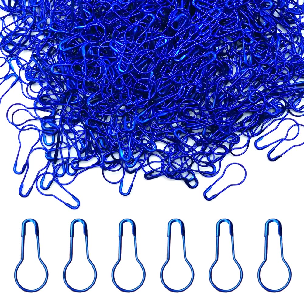 Yosawo 500 pcs Safety Pin Clothing Tag Pins Bulb Pin Metal Gourd Pin Calabash Pins for Hand Sewing DIY Crafts Home Accessories (Blue) — image 1