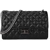 Gladdon Quilted Crossbody Purse for Women Trendy Ladies Shoulder Bag with Chain Designer Purses