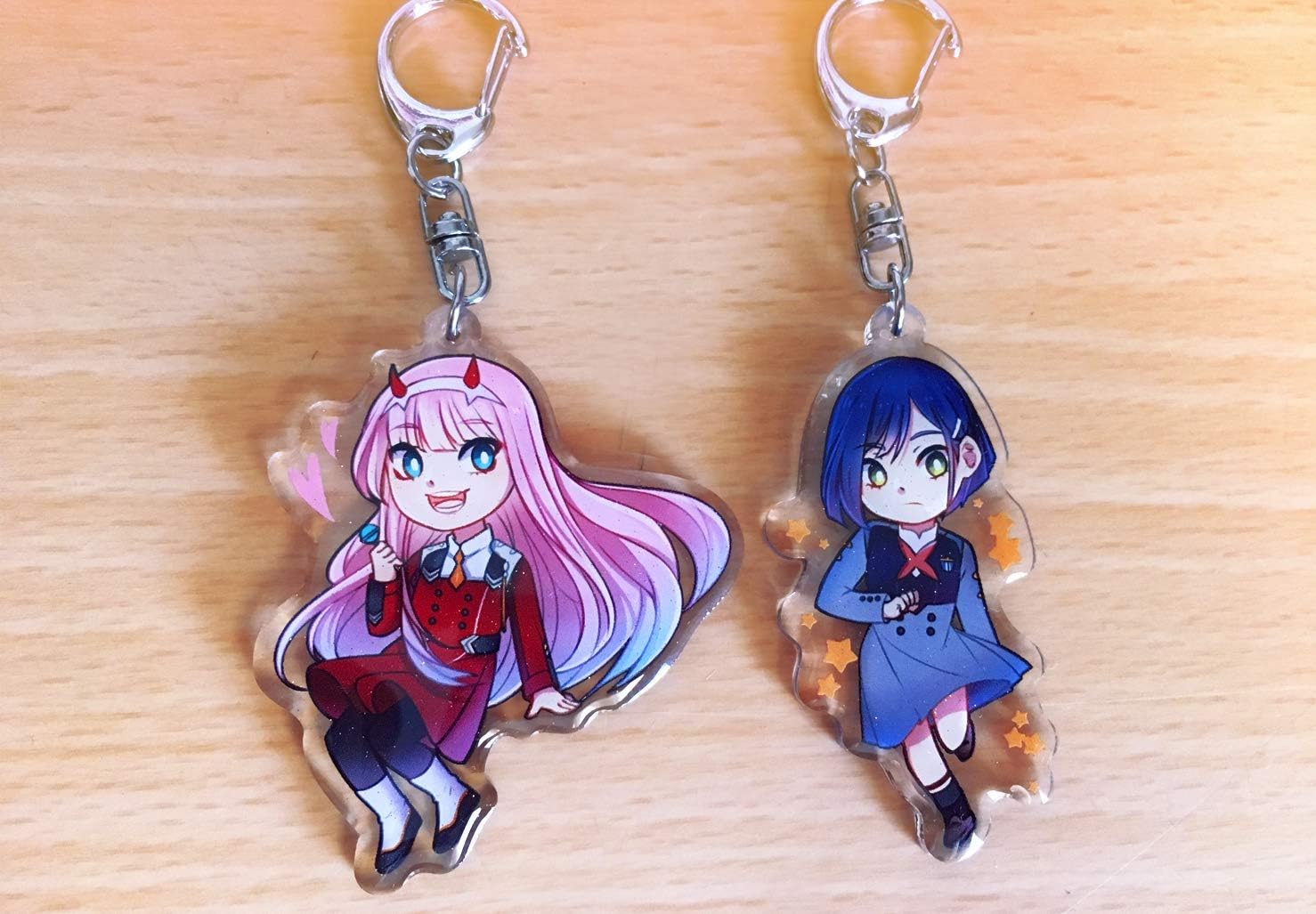 Darling in The Franxx 【 Clear Acrylic Keychain 】 (Set of 2)