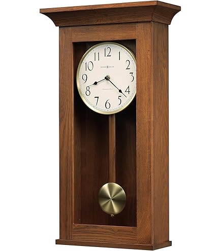 HOWARD MILLER 木製掛時計 Mid Century Walnut Arthur Umanoff Meridian Pendulum Wall