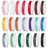 PH PandaHall 218 Yards Beading String 0.5mm 20 Colors Bracelet Thread Braided Thread Kumihimo Threads Jewelry String for Friendship Bracelet Necklace Jewelry Making