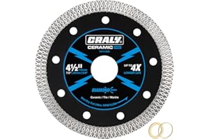 CRALY 4-1/2 Inch Super Thin Diamond Blade, 7/8 in Arbor, 4.5'' Diamond Tile Blade for Angle Grinder & Tile Saw, Diamond Cutti