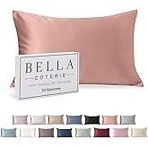 Bella Coterie Luxury Silk Pillowcase for Hair and Skin | 30 Momme | 100% Pure 6A Mulberry Silk | Super Soft | Perfectly Plush [Standard, Dusty Rose]