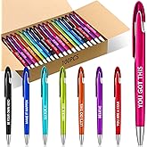 Lincia 100 Pcs Positive Theme Ballpoint Pens Bulk with Inspirational Quotes Retractable Medium Point Affirmation Pens with Black Ink Thank You Gifts for Back to School, Nurse, Teacher
