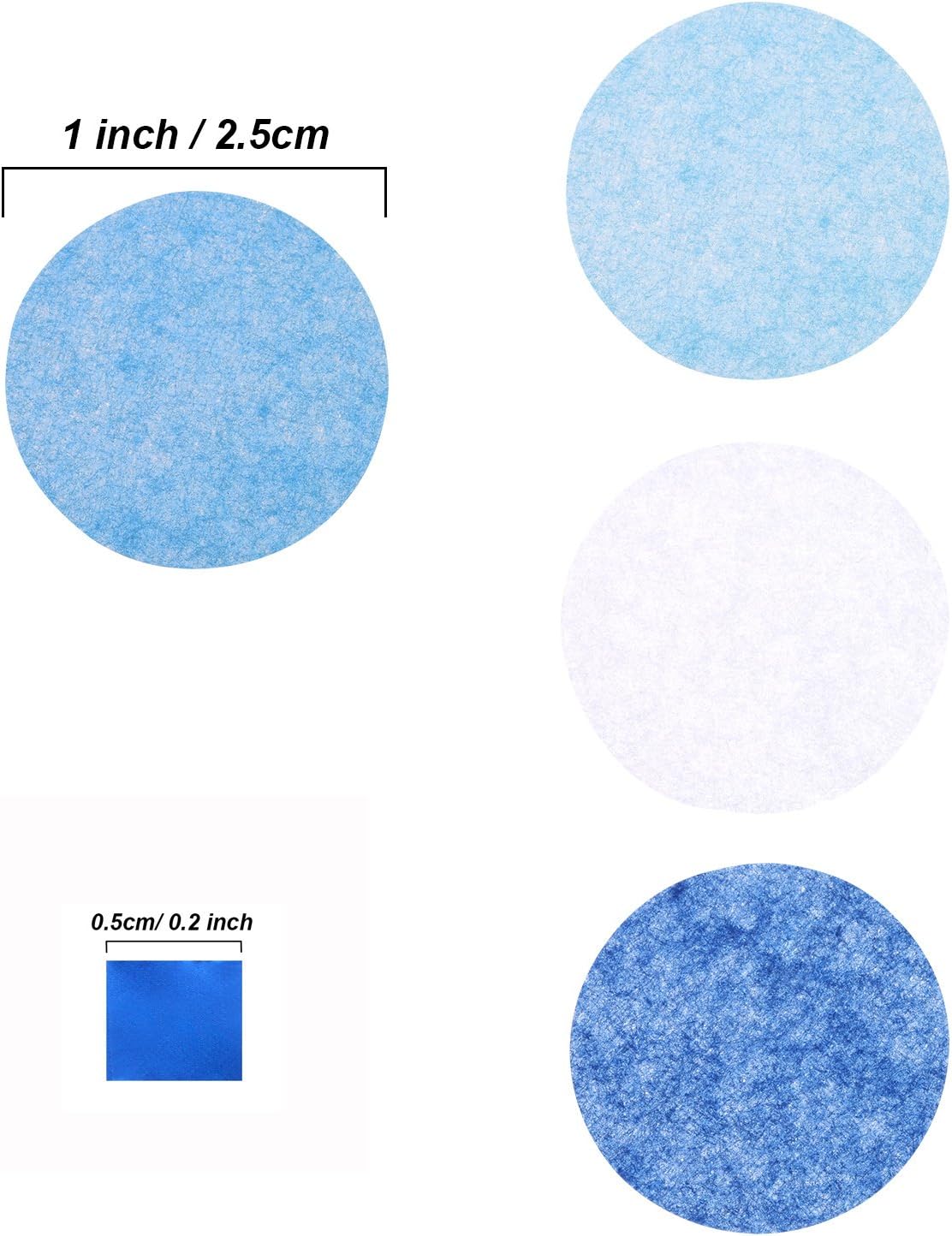 1 Inch Tissue Paper Confetti White Blue Table Confetti for Boys Baby Shower Birthday Decoration 1.76 oz, Blue,white, 0.5 x 0.5 cm - Image 3