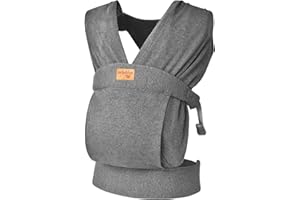vrbabies Baby Wraps Carrier Sling, Baby Carrier for Newborns and Toddlers,Skin-Friendly and Soft Front Baby Carrier Wrap Perfect Baby Gifts (Grey, Cotton)