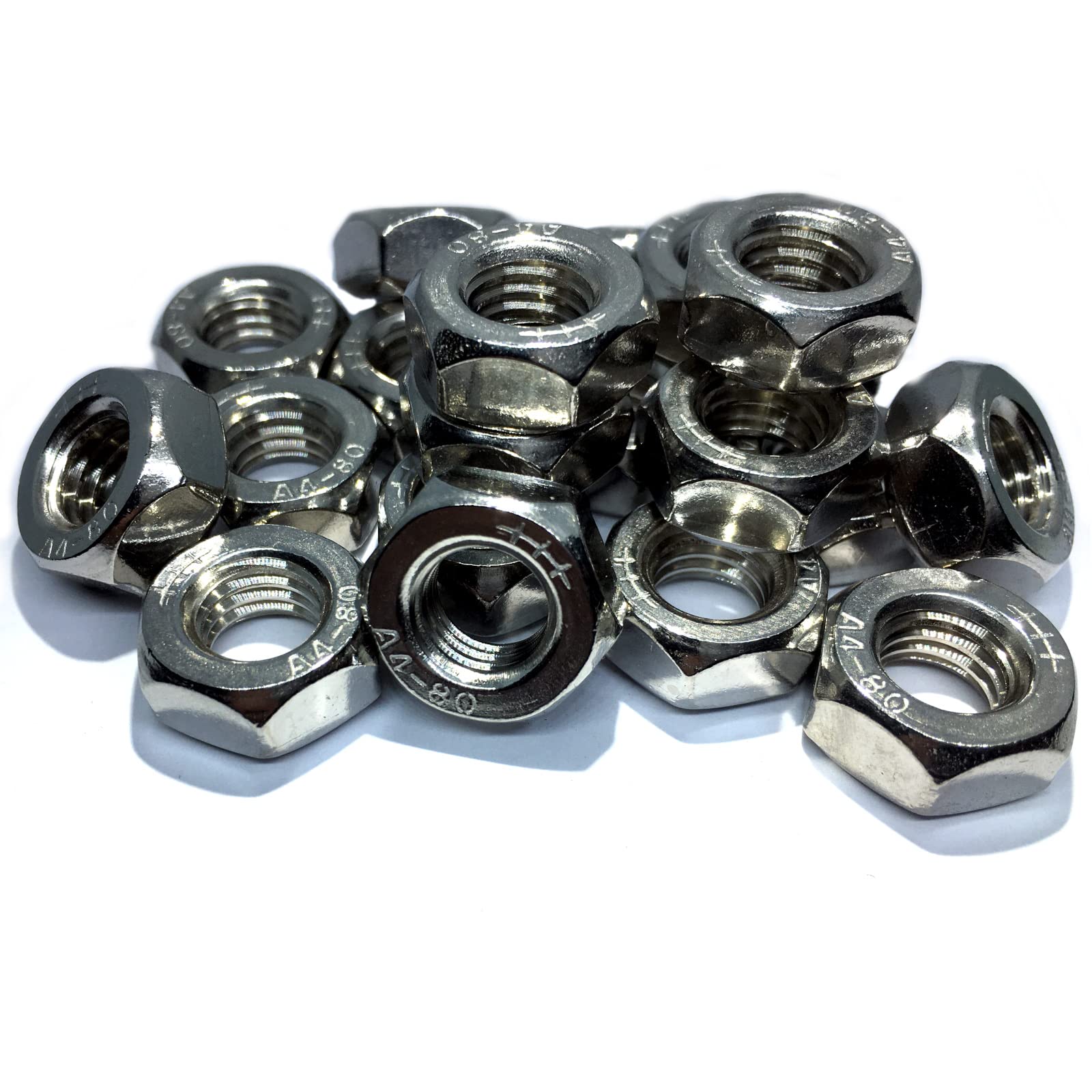 M10 Hex Nut DIN934, A4 (316) Stainless Steel (Pack of 20)
