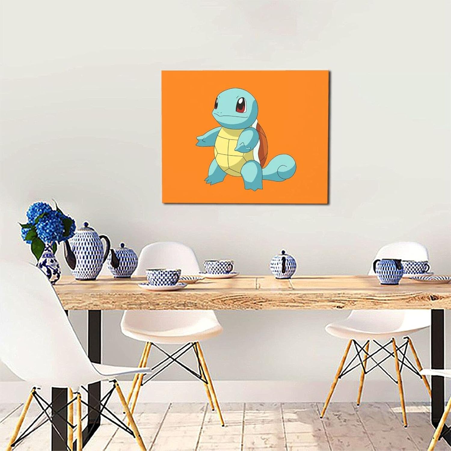 Amazon 超美しいゼニガメ フレームレス装飾画 キャンバス 絵画 くて取り付けやすい おしゃれ 部屋飾り アートフレーム ポスター 壁掛け 絵 40 50cm ウォールステッカー オンライン通販