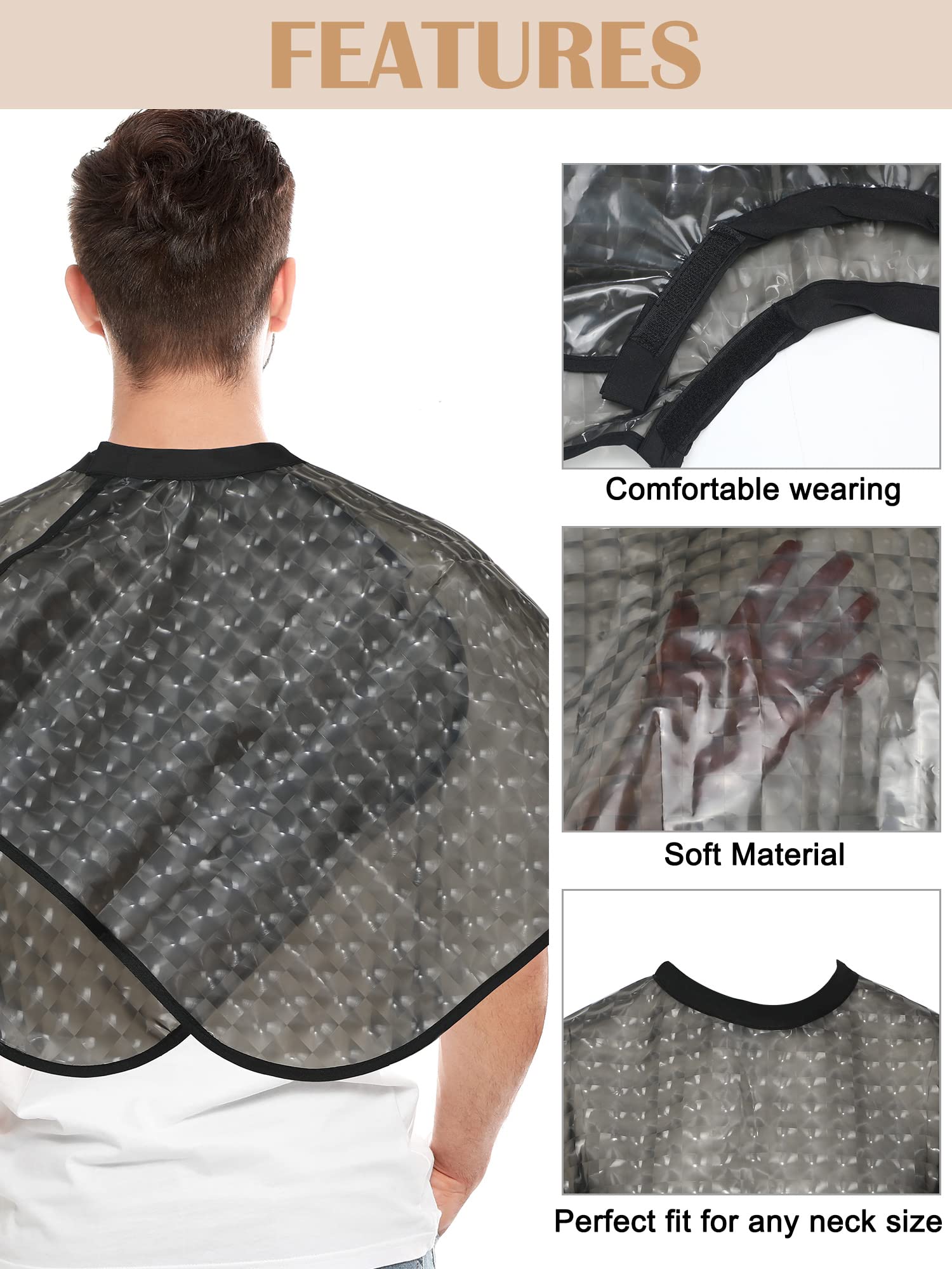 Zhanmai 4 Pieces Hair Color Shampoo Cape for Salons Waterproof Hair Washing Capes Makeup Beauty Salon Apron for Barber(Classic Color)