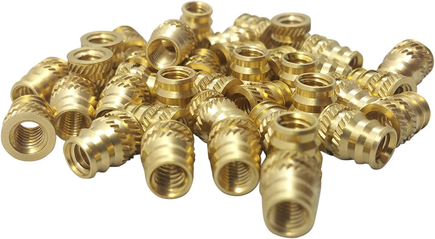 [initeq] #6-32 Threaded Heat Set Inserts for 3D Printing (50, Long)