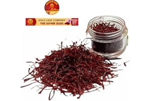 GOLD LEAF COMPANY Pure Kashmiri Saffron | With Purity, Quality & Kashmir Origin Certificate | Grade 1 Kashmiri Kesar- 1G