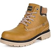 Eagsouni Mens Womens Snow Boots Warm Fur Lined Ankle Booties Hiking Trekking Trail Climbing Shoes Lace Up Anti-Slip Waterproof Working Outdoor Backpacking Boots