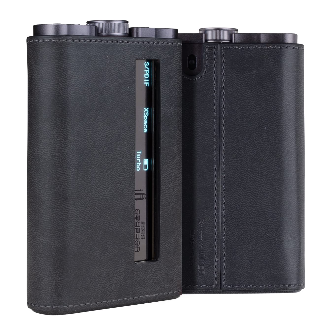 MITER Case For iFi Audio xDSD Gryphon/Pro, Handmade MITER Artificial PU Leather Cover for Gryphon (Black)